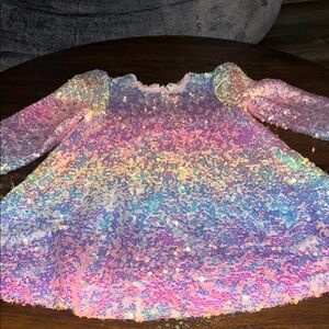 Cotton On Kids Sequin Dress - Pink and Blue